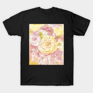 Roses in Watercolor and ink T-Shirt